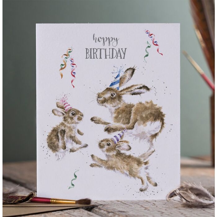 Wrendale Designs "Hoppy Birthday" Hare Birthday Card